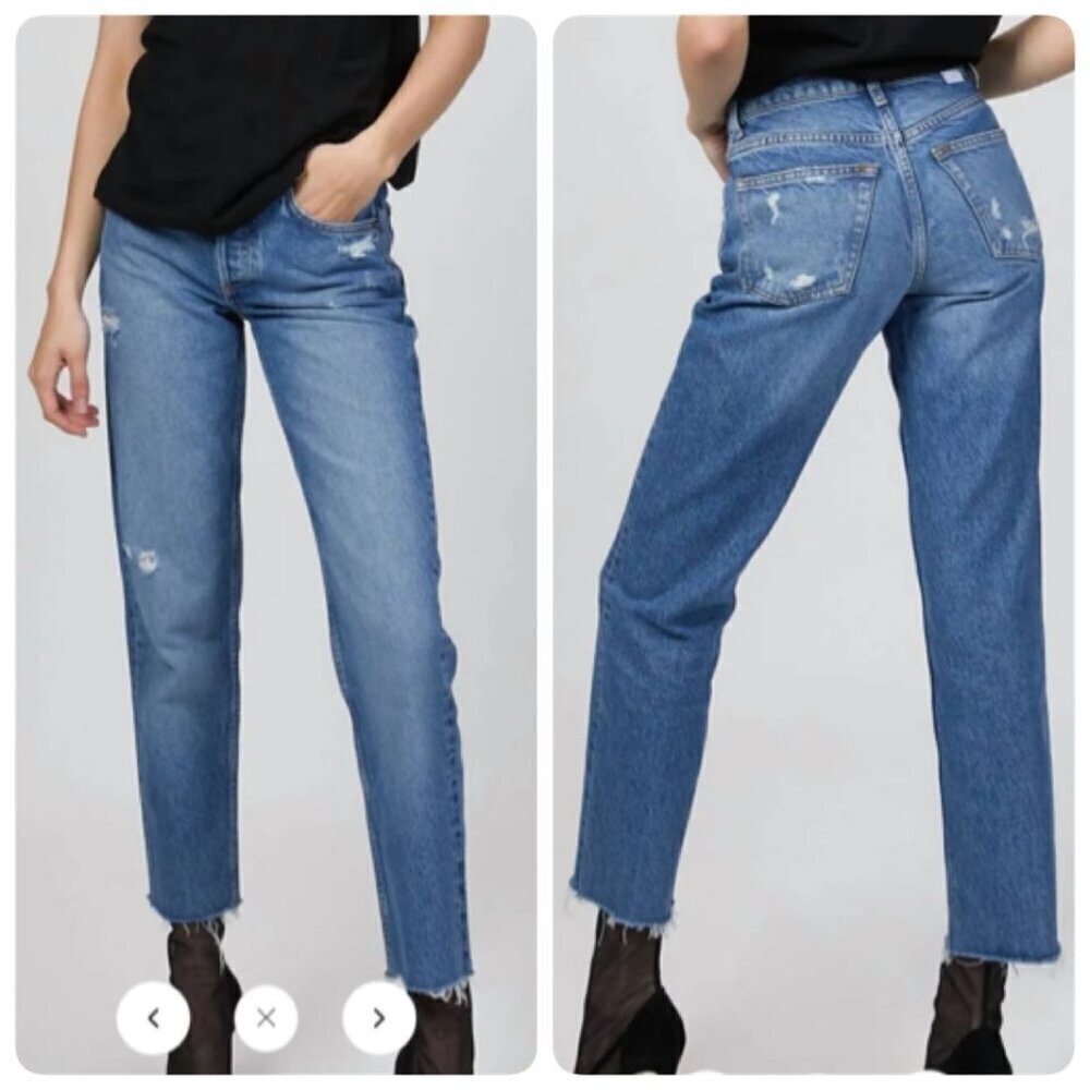 Boyish TOMMY Straight Bottom Frayed Hem Denim Sz 26 in AUTUMN